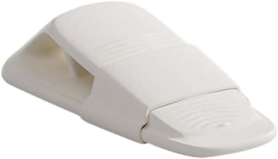 Intrekbare Deurstop - Rubber Deurwig - Deuren Op Hun Plek - Met Muurbeugel - 12.3 cm - Wit