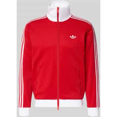 Regular fit sweatjack met opstaande kraag model 'Klassiek'