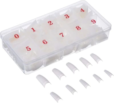 500 stuks natuurlijke balyage acryl kunstnageltips voor dames en meisjes