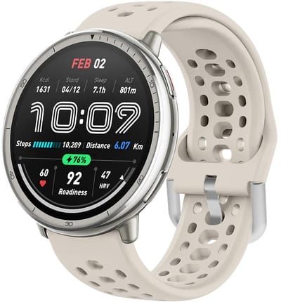 Siliconen bandje - geschikt voor Amazfit GTS / GTS 2(E) / GTS 2 Mini / GTS 3 / 4 (Mini) / Bip (S) / Bip U (Pro) / Bip Lite / Bip 3 (Pro) / GTR 42 mm / Pop (Pro) / Active (2) - beige