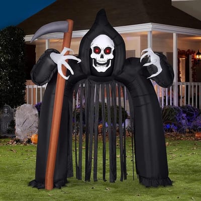 Opblaasbare Boog - Spookhuis Decoratie - Halloween Versieren - Snel Opblaasbaar - 313 cm Hoog - Zwart
