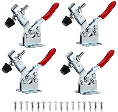 Kniehendelspanners 100 kg - Snelspanners voor Houtbewerking en Montage - 4 Stuks