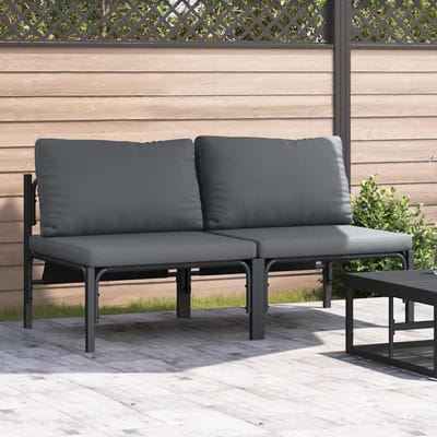 vidaXL - Buiten - Meubilair - 2 - Stuk - Antraciet - 80 - x - 80 - x - 71 - cm - Staal