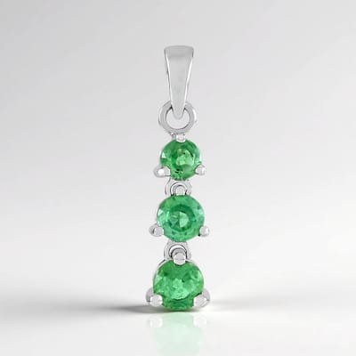 Cavill - Zilveren Hanger 925 Sterling Rhodium - 1,2 ct Mintkyaniet Edelsteen - Ronde Japanse Kyaniet - Nepal - Elegante Hanger voor Vrouwen