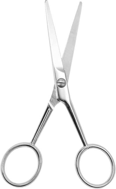 Schaar Set - Gezichtshaar Trimmer - Precisie Knippen - Getand Ontwerp - 12.2 cm - Zilver
