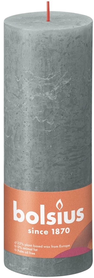 Bolsius Rustiek Stompkaars Hoogte 19 cm - Ø68 mm Eucalyptus Green