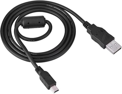 Dailygoods - USB 2.0 Mini B 5-Pin Datakabel - Geschikt voor Camera - 1 meter - Hoge snelheid - Duurzaam - Gegevensoverdracht tot 480 Mbps - Compatibel