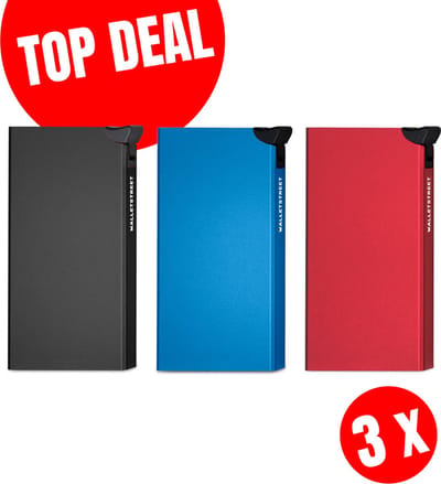 Walletstreet CB collection Uitschuifbare Pasjeshouders-Aluminium Creditcard Protector Anti-Skim/ RFID 7 Pasjes