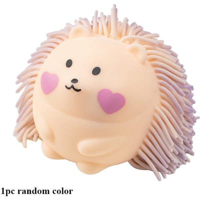 Mignon Hérisson Anti Stress Squishy Jouets Fidget Balle d'Évacuation Lente Montée Jouet à Presser Décompression Pour Adultes Enfants Cadeaux de Fête beige