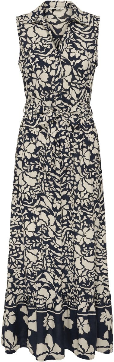 ONLY - ONLVIBE LIFE S/L SHIRT LONG DRESS WVN - Dames - Maxi jurken