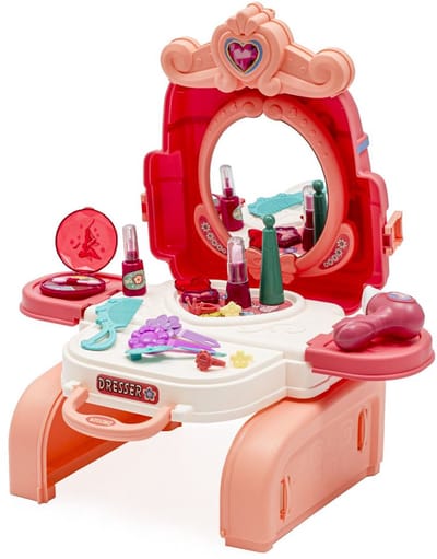 Baby Mix speelgoed kapset rugzak 3-in-1 roze - Schoonheidssalon