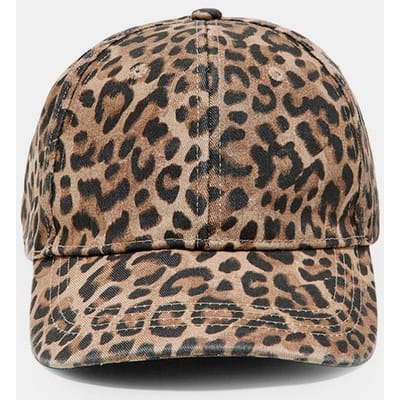 Stradivarius Klassieke pet met panterprint  Bruin OS