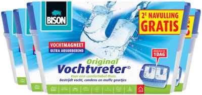 Bison Vochtvreter + 2 Navullingen Neutraal - 4 x 2 x 900 gr - Voordeelverpakking
