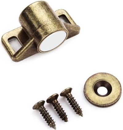 TLVX Magneetsluiting rond erg sterk - magneetsnapper – Zinaps Deurmagneet - Deurmagneten voor kastjes – Brons – Goud - kast magneet – deurmagneten kasten - Kabinet Magnetische – Super sterke Magnetische Sluitingsdeur Lade Magneet voor Sluiting
