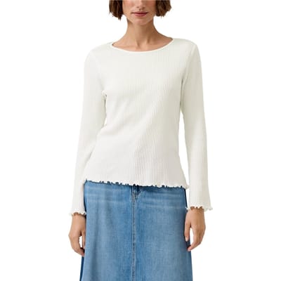 s.Oliver T-shirts Offwhite Maat: 40 | Longsleeves Outlet | Dames | Wit