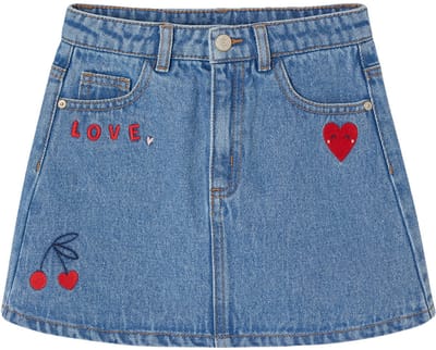 Vertbaudet Jeans rok voor meisjes met borduursel
