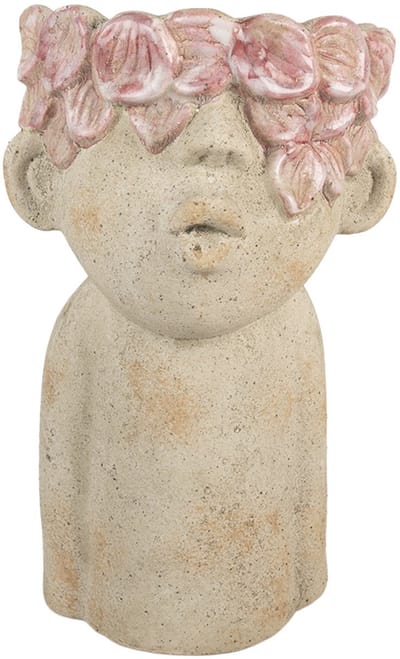Clayre & Eef Bloempot 20x19x31 cm Beige Terracotta