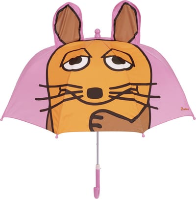 Playshoes - Paraplu voor kinderen - Muis met 3D oren - Roze - maat Onesize