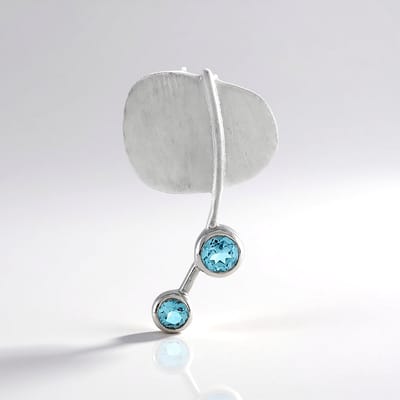 Cavill - Zilveren hanger 925 Sterling zilver met hemelblauwe topaas 0,89 ct - Monosono collectie - Elegant, lichtgewicht - Bezelzetting