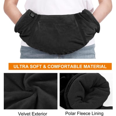 Chauffe-mains électrique chauffant, sac de taille pour gants thermiques par temps froid, pour la chasse, le ski et le Camping noir