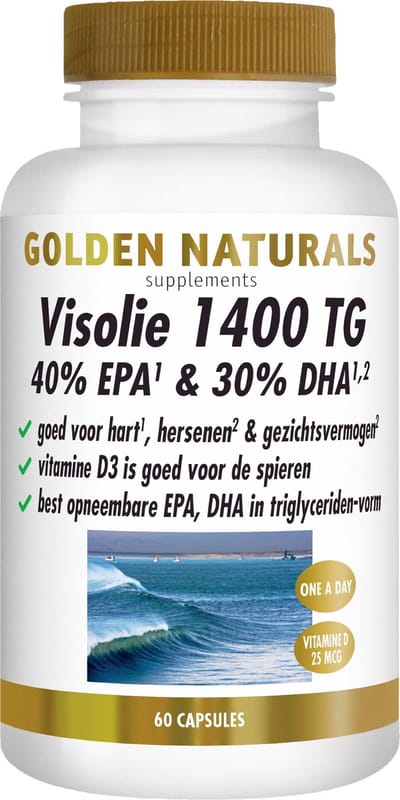 Golden Naturals Visolie 1400 TG 40% EPA & 30% DHA (60 softgel capsules)