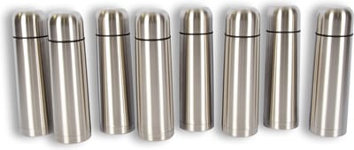 Set van 8 Premium Roestvrijstalen Thermosflessenset - 750ml - Anti Drup - Dubbelwandig RVS Drinkflessen - Perfect voor Grote Gezinnen en Speciale Gelegenheden