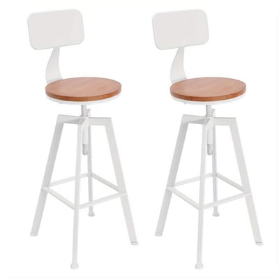 Barstoel – Barkruk – Barstoelset – Keukenstoel – Eetkamerstoel – Modern Design – Hoogteverstelbaar 63-83 cm – Metalen Frame