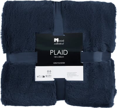 In The Mood Collection Bronte Fleece Deken - L200 x B150 cm - Donkerblauw