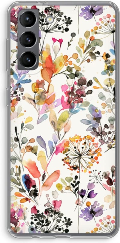 Hoesje geschikt voor Samsung Galaxy S21 hoesje - Wilde grassen - Soft Cover Telefoonhoesje - Bescherming aan alle Kanten en Schermrand