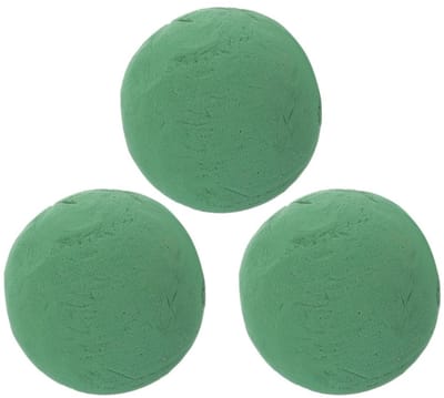 Dailygoods- Steekschuimballen 3 Stuks - Oasenschuim - Kunstbloemen - Bruiloft Decoratie - Kerstmis Versiering - Hoge Kwaliteit - Schuimballen