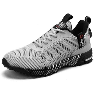 YRZL Heren Outdoor Hardloopschoenen Lichtgewicht Ademend Antislip Sneakers Comfortabele Mode Atletische Trainingssneakers voor Heren 40 gray