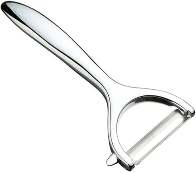 SnelShoppen - RVS Aardappelschiller - Ergonomische Keuken Groente Schiller met Draaimes - Duurzaam, Vaatwasserbestendig, Zilver - Perfect voor Fruit e
