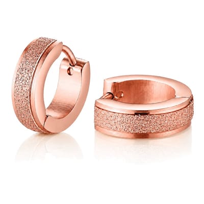 Stalen dames oorringen Stardust Rose