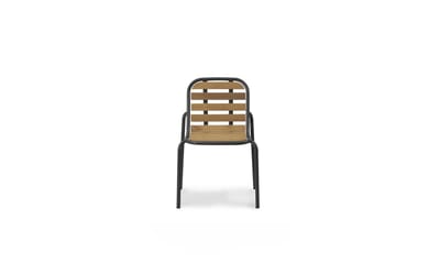 Normann Copenhagen Vig - Buitenstoel, robinia naturel / zwart