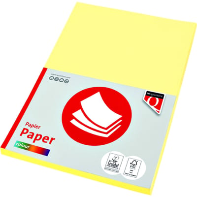 Kopieerpapier Quantore Colour A4 160gr kanariegeel 50 vel
