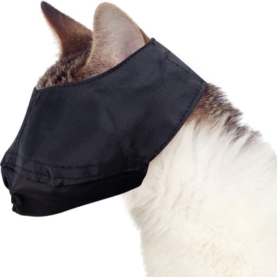 Katten Muilkorf voor Verzorging – Zachte Nylon Muilkorf Kat – Grooming Accessoire voor Katten - Nylon - S