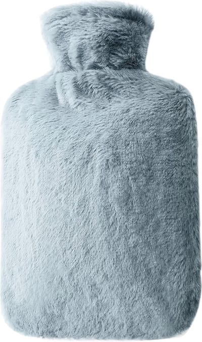 Warmwaterkruik 1,8L met Pluizige Hoes - 2-in-1 Waterzak voor Koud en Warm Compress