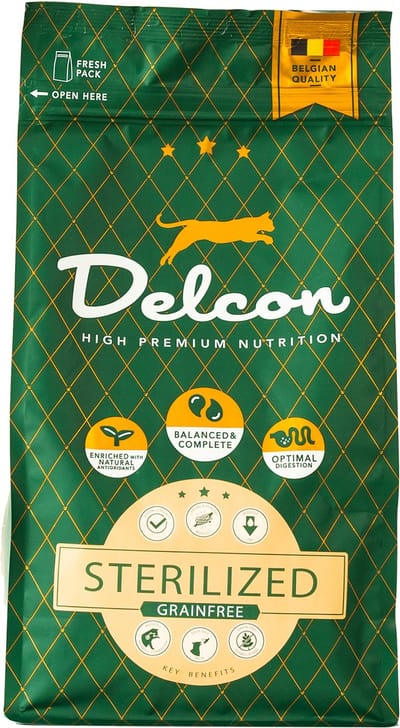 Delcon Kattenvoer Kip Hypoallergeen Sterilized Adult - 8,75 kg Kattenbrokken - Gesteriliseerde of gecastreerde Kat