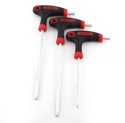 JHUBERS- Inbussleutelset Zware Dubbele Kop 4/5/6 mm - Fietsgereedschap Koffer - Fietsgereedschap Set - Montage - Reparatie - Onderhoud