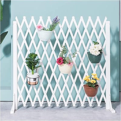 Tuinafzetting Hek - Houten Schutting - Planten Afscheiden - Geen Installatie Nodig - 160x90cm - Houtkleur