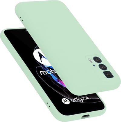 Cadorabo Hoesje geschikt voor Motorola EDGE 20 PRO / EDGE S PRO in LIQUID LICHT GROEN - Beschermhoes gemaakt van flexibel TPU silicone Case Cover