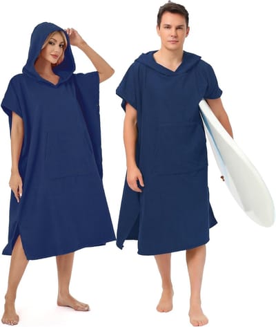 Surf Poncho voor Volwassenen met Kap - Sneldrogend Microfiber Badponcho voor Strand, Zwemmen en Surfen