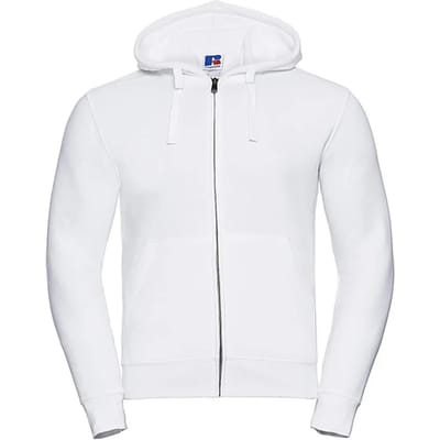 Authentic Full Zip Hoodie Sweatshirt 'Russell' White - XXL