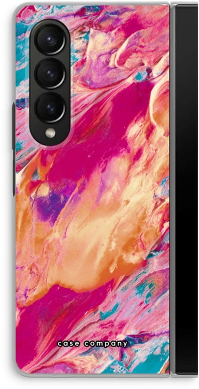 Case Company® - Hoesje geschikt voor Samsung Galaxy Z Fold4 hoesje - Pastel Echoes - Soft Cover Telefoonhoesje - Bescherming aan alle Kanten en Schermrand