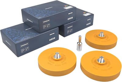 Set van 3 folie-erzers met adapter voor professionele verwijdering van folie en lijmresten