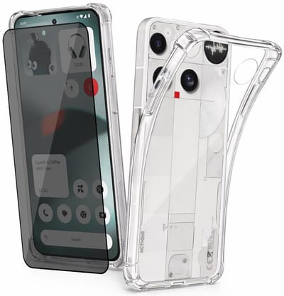 Hoesje geschikt voor Nothing Phone 3 - Privacy Screenprotector Volledig Dekkend Glas - Shockproof Transparant