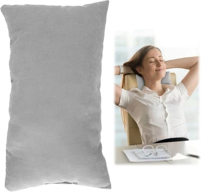 Klein Kussen 28 x 17.8 cm, Zacht en Ademend Reiskussen, Perfect voor Naps en Ondersteuning van Nek, Pols en Knieën (Grijs)