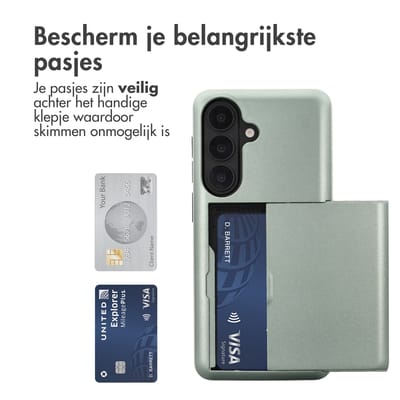 imoshion Hoesje met Pasjeshouder - Geschikt voor Samsung Galaxy S26 Plus - Groen