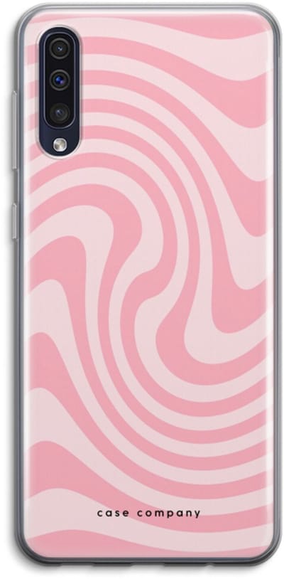 Case Company® - Hoesje geschikt voor Samsung Galaxy A50 hoesje - Swirl Roos - Soft Cover Telefoonhoesje - Bescherming aan alle Kanten en Schermrand