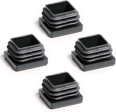 4 Stuks Vierkante Buisdoppen - 15x15 mm - Kunststof Eindstoppen voor Stoelen en Tafels